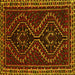 Square Persian Yellow Traditional Rug, tr3067yw