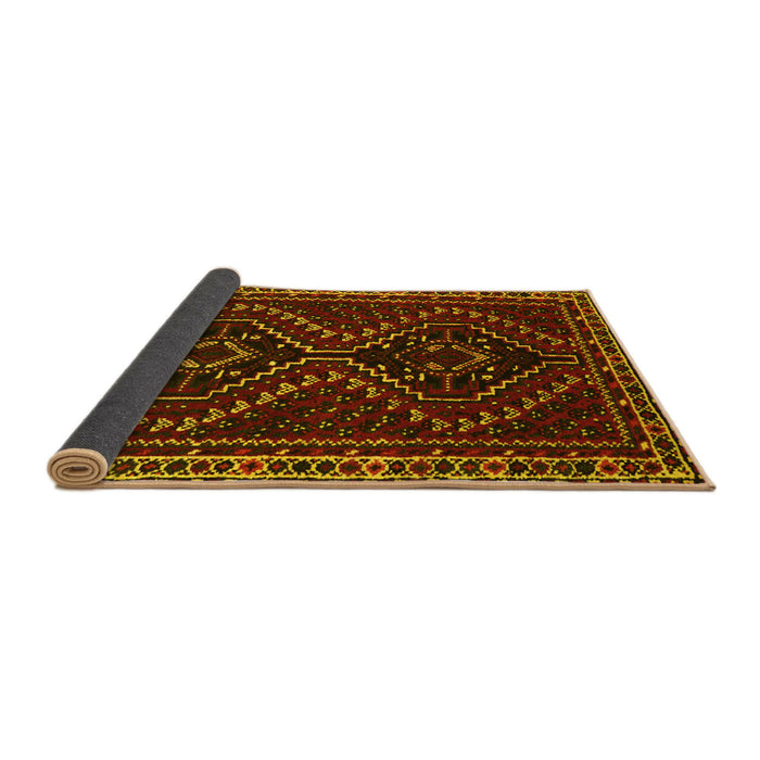 Sideview of Persian Yellow Traditional Rug, tr3067yw