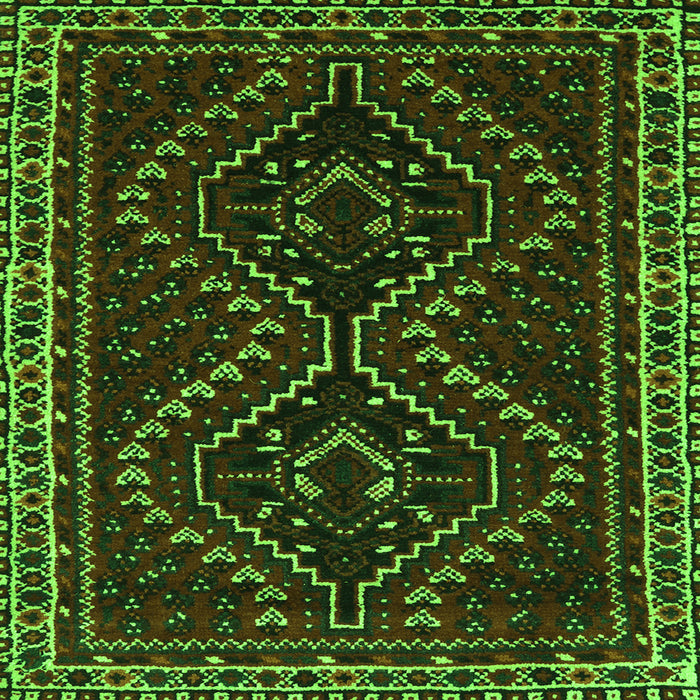 Serging Thickness of Persian Green Traditional Rug, tr3067grn