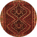 Square Persian Orange Traditional Rug, tr3067org