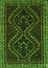 Serging Thickness of Machine Washable Persian Green Traditional Area Rugs, wshtr3067grn