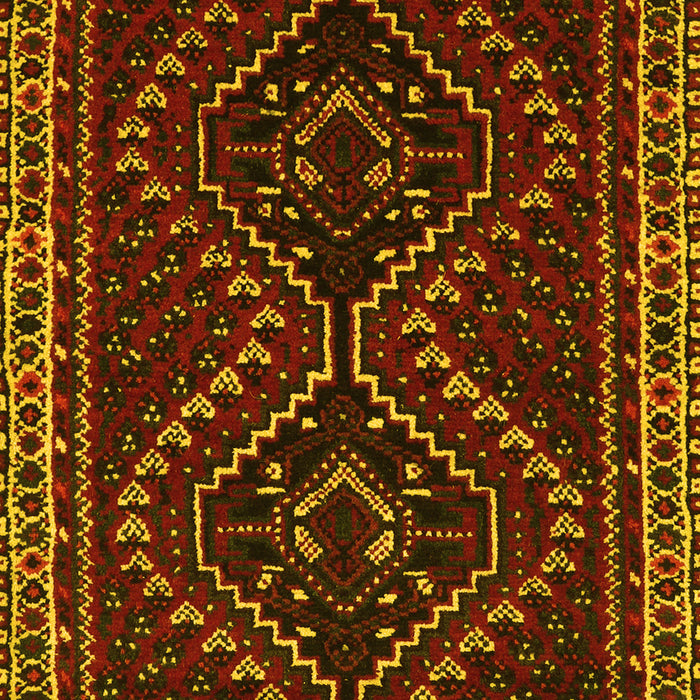 Machine Washable Persian Yellow Traditional Rug, wshtr3067yw