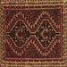 Square Persian Brown Traditional Rug, tr3067brn