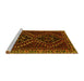 Sideview of Machine Washable Persian Yellow Traditional Rug, wshtr3067yw