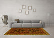 Machine Washable Persian Yellow Traditional Rug in a Living Room, wshtr3067yw