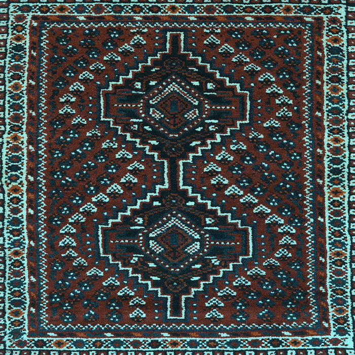 Square Machine Washable Persian Light Blue Traditional Rug, wshtr3067lblu
