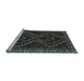 Sideview of Machine Washable Persian Light Blue Traditional Rug, wshtr3067lblu