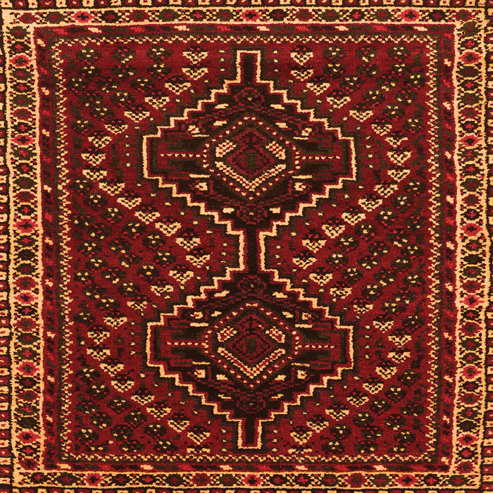 Serging Thickness of Persian Orange Traditional Rug, tr3067org