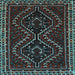 Square Persian Light Blue Traditional Rug, tr3067lblu