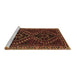 Sideview of Machine Washable Persian Brown Traditional Rug, wshtr3067brn