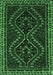 Machine Washable Persian Emerald Green Traditional Area Rugs, wshtr3067emgrn