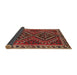 Sideview of Traditional Dark Gold Brown Persian Rug, tr3068