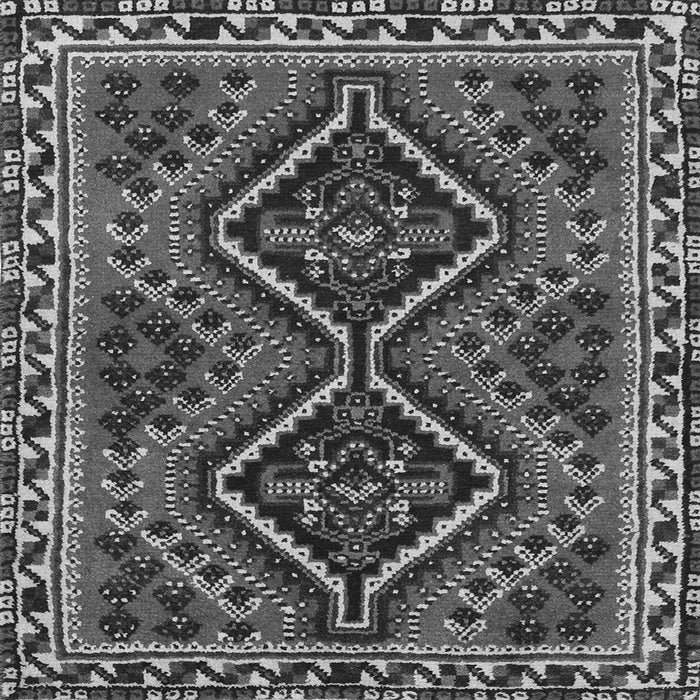 Round Machine Washable Persian Gray Traditional Rug, wshtr3068gry