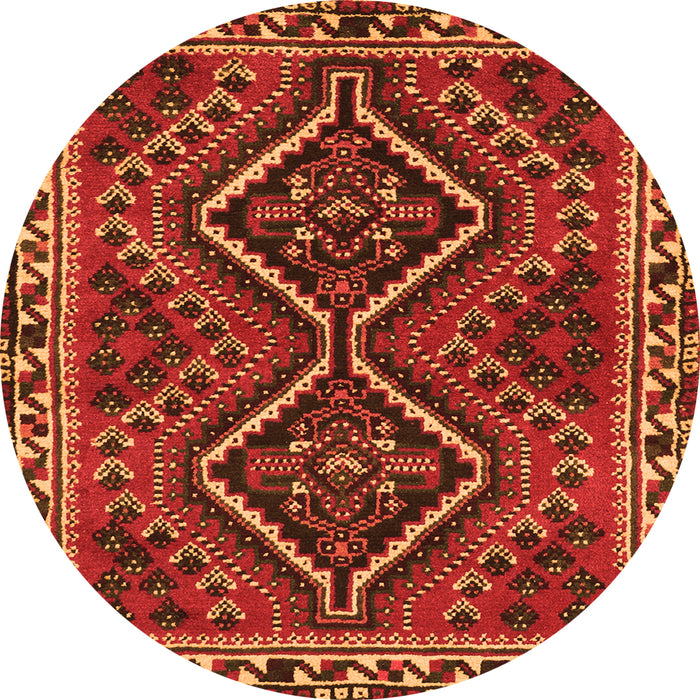 Square Persian Orange Traditional Rug, tr3068org