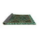 Sideview of Persian Turquoise Traditional Rug, tr3068turq