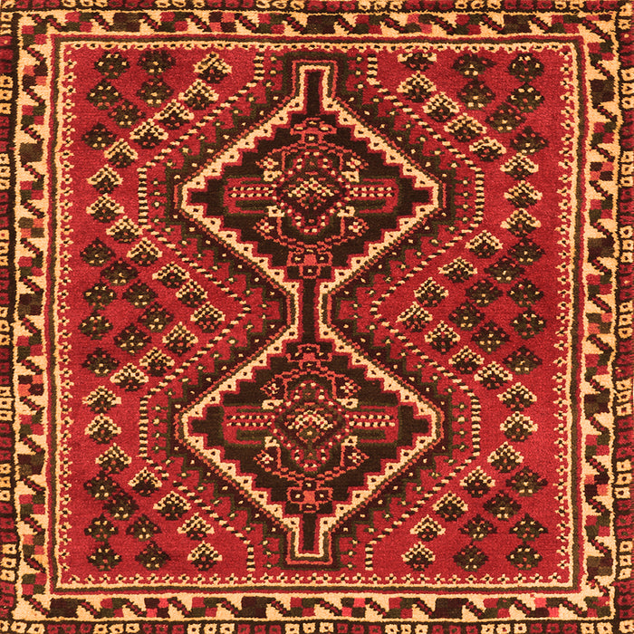 Serging Thickness of Persian Orange Traditional Rug, tr3068org