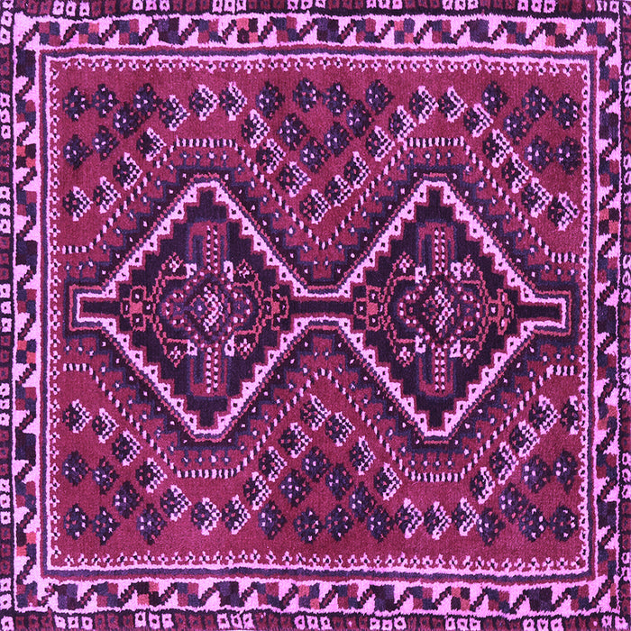 Square Machine Washable Persian Purple Traditional Area Rugs, wshtr3068pur