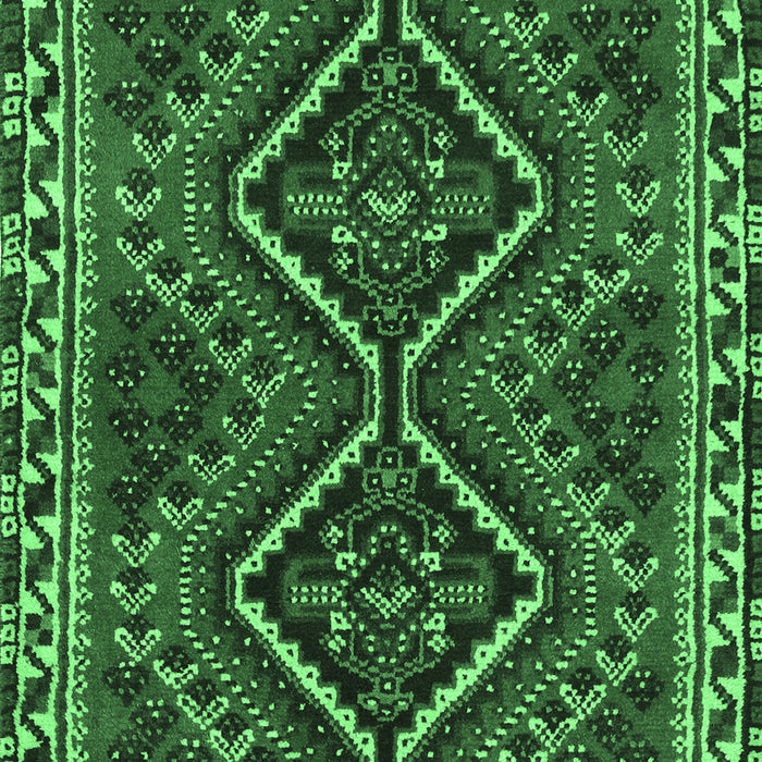 Machine Washable Persian Emerald Green Traditional Area Rugs, wshtr3068emgrn