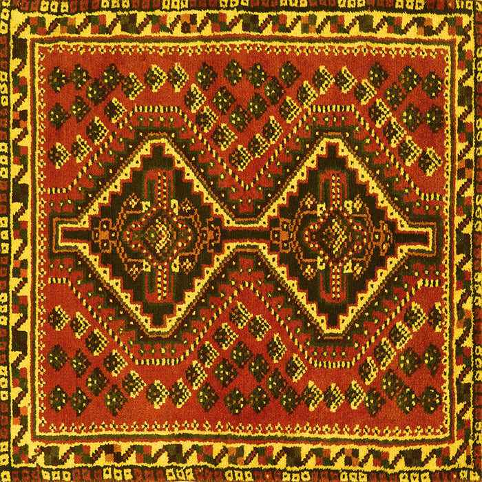 Square Persian Yellow Traditional Rug, tr3068yw