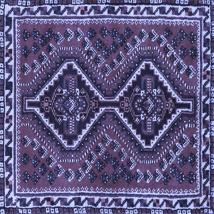 Square Machine Washable Persian Blue Traditional Rug, wshtr3068blu