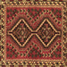 Square Persian Brown Traditional Rug, tr3068brn