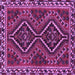 Square Persian Purple Traditional Rug, tr3068pur