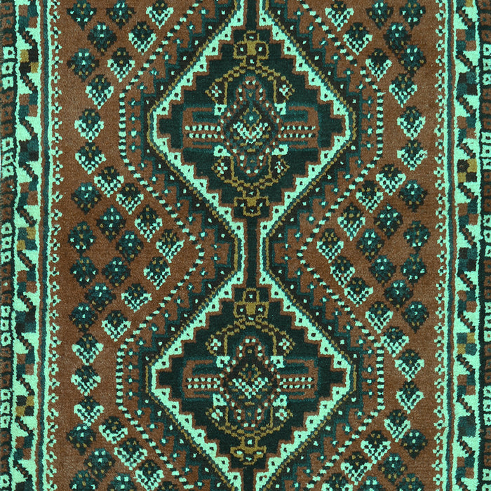 Machine Washable Persian Turquoise Traditional Area Rugs, wshtr3068turq