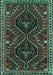 Machine Washable Persian Turquoise Traditional Area Rugs, wshtr3069turq