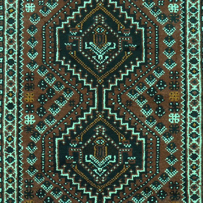Machine Washable Persian Turquoise Traditional Area Rugs, wshtr3069turq