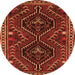 Square Persian Orange Traditional Rug, tr3069org