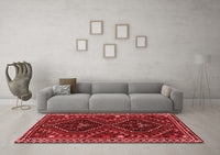 Machine Washable Persian Red Traditional Rug, wshtr3069red