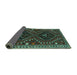 Sideview of Persian Turquoise Traditional Rug, tr3069turq