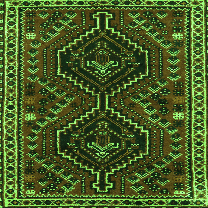 Serging Thickness of Persian Green Traditional Rug, tr3069grn