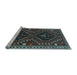 Sideview of Machine Washable Persian Light Blue Traditional Rug, wshtr3069lblu