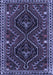 Machine Washable Persian Blue Traditional Rug, wshtr3069blu