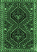 Machine Washable Persian Emerald Green Traditional Area Rugs, wshtr3069emgrn