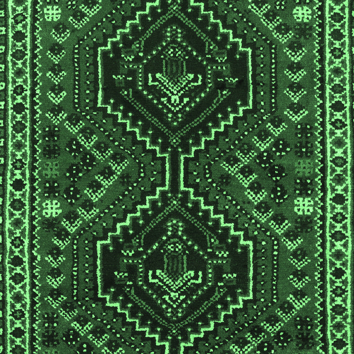 Machine Washable Persian Emerald Green Traditional Area Rugs, wshtr3069emgrn