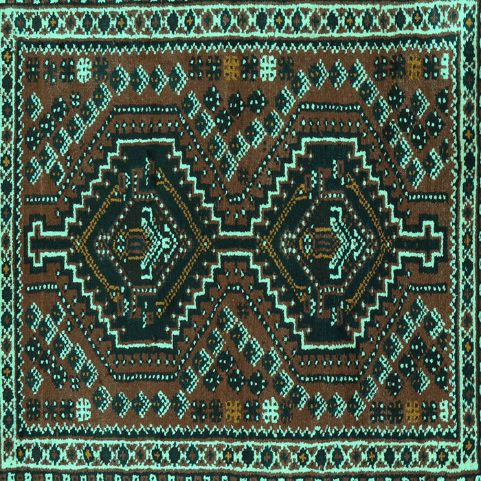 Square Persian Turquoise Traditional Rug, tr3069turq