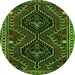 Machine Washable Persian Green Traditional Area Rugs, wshtr3069grn