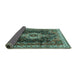 Sideview of Persian Turquoise Traditional Rug, tr306turq