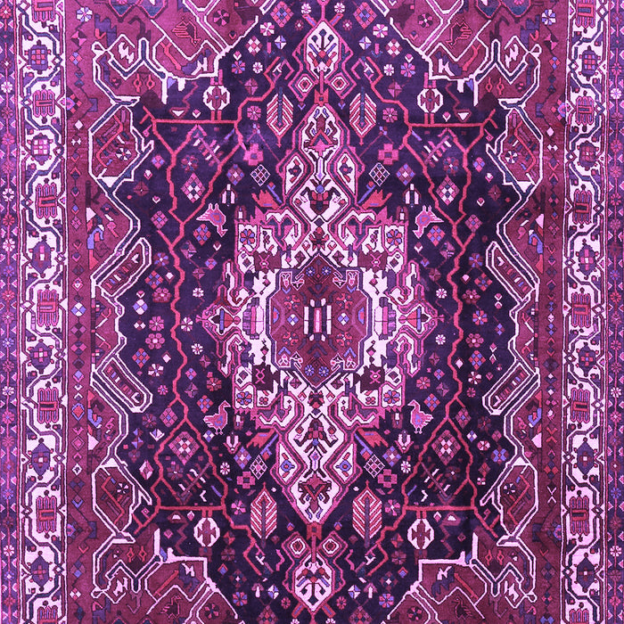 Machine Washable Persian Purple Traditional Area Rugs, wshtr306pur