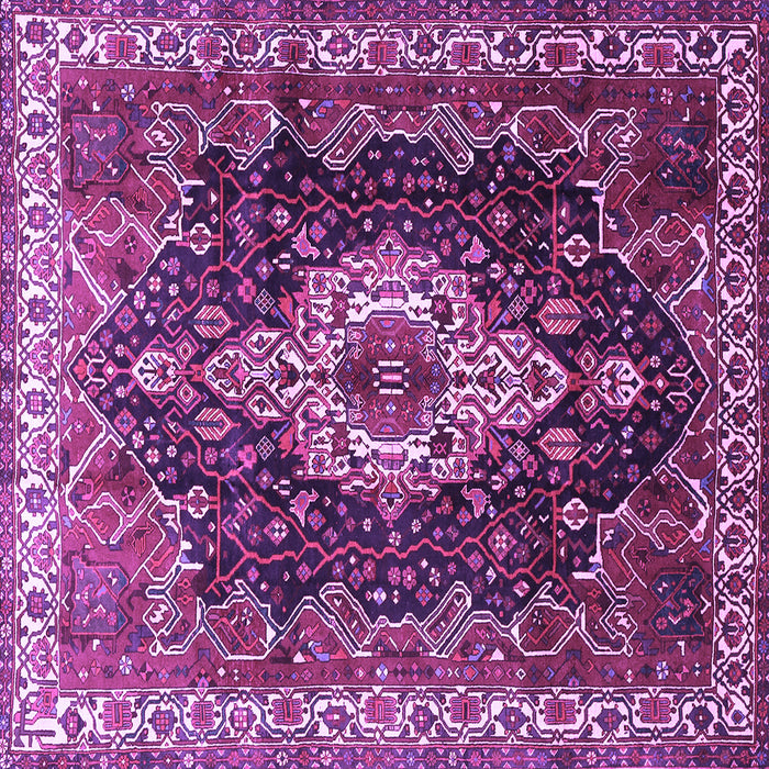 Square Persian Purple Traditional Rug, tr306pur