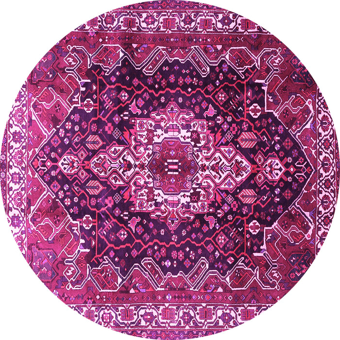 Round Persian Pink Traditional Rug, tr306pnk