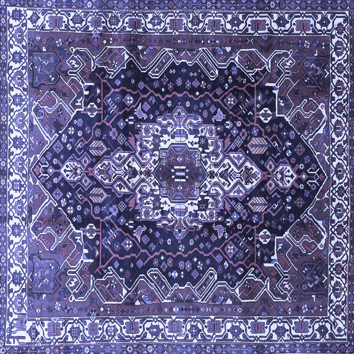 Square Persian Blue Traditional Rug, tr306blu
