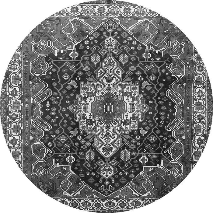 Machine Washable Persian Gray Traditional Rug, wshtr306gry