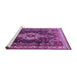 Sideview of Machine Washable Persian Purple Traditional Area Rugs, wshtr306pur