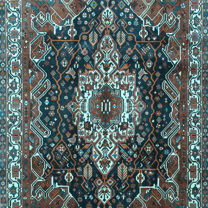 Machine Washable Persian Light Blue Traditional Rug, wshtr306lblu