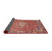 Sideview of Traditional Light Copper Gold Persian Rug, tr307