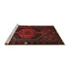 Sideview of Machine Washable Traditional Bakers Brown Rug, wshtr3070