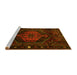 Sideview of Machine Washable Persian Yellow Traditional Rug, wshtr3070yw